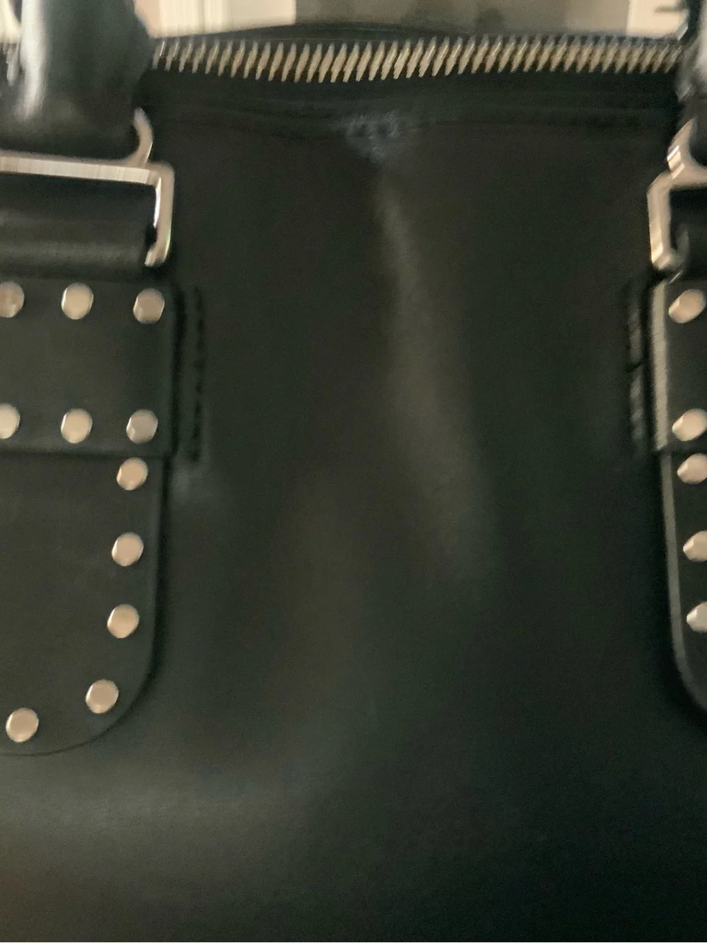 Rebecca Minkoff Black Studded Leather Satchel - Picture 6 of 7